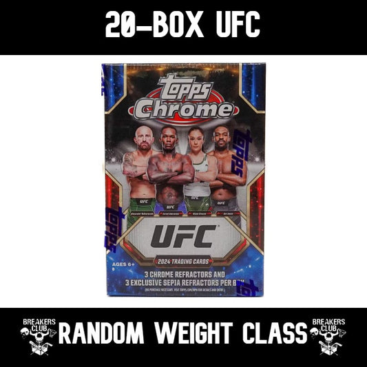 2024 Topps UFC Chrome Value 20-Box #1 - RANDOM WEIGHT CLASS