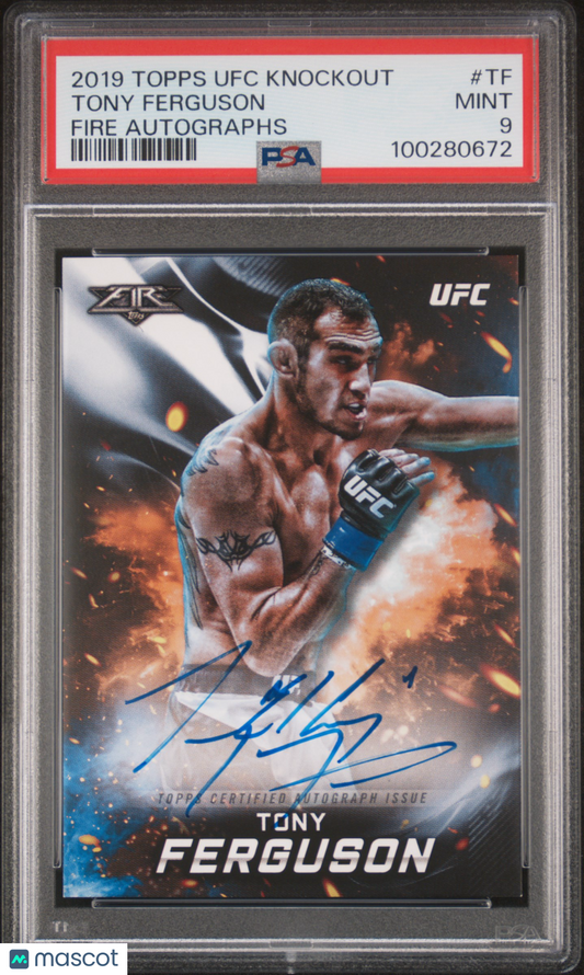 Tony Ferguson 2019 Topps UFC Knockout Fire Autographs #TF PSA 9