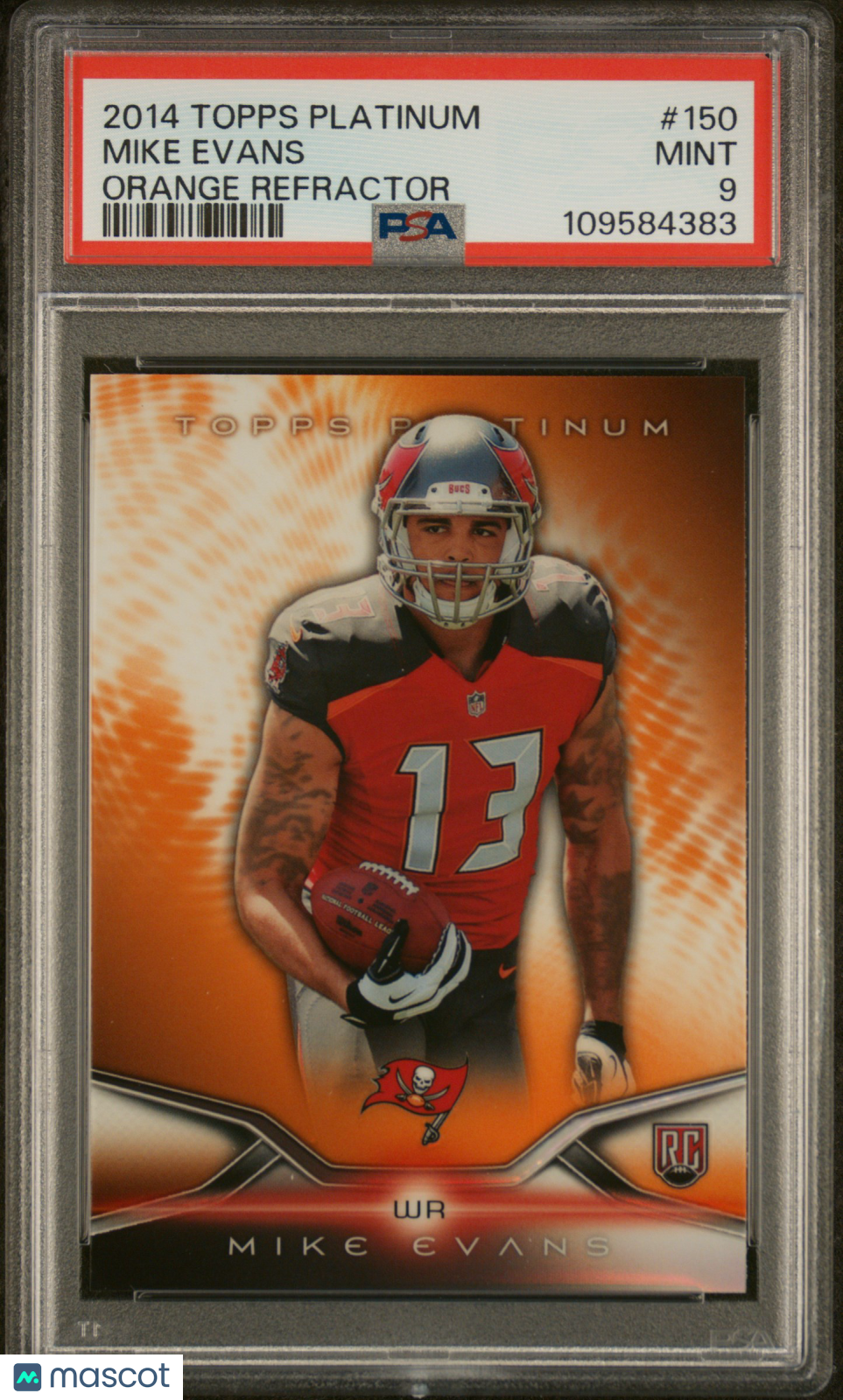 Mike Evans 2014 Topps Platinum #150 Orange Refractor PSA 9