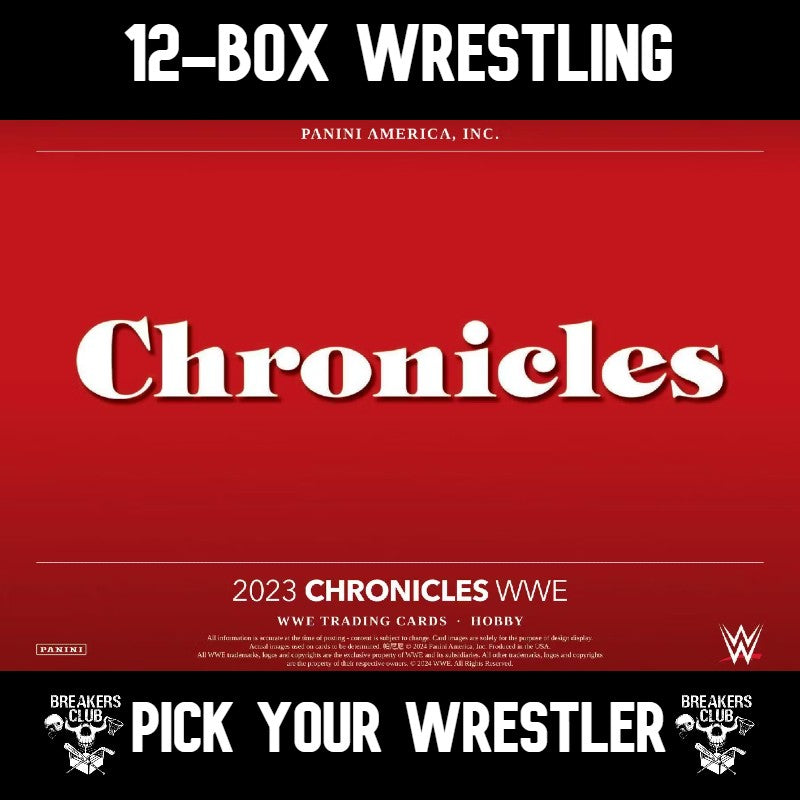 2023 Panini Chronicles WWE 12-Box Case #3 - PICK YOUR WRESTLER