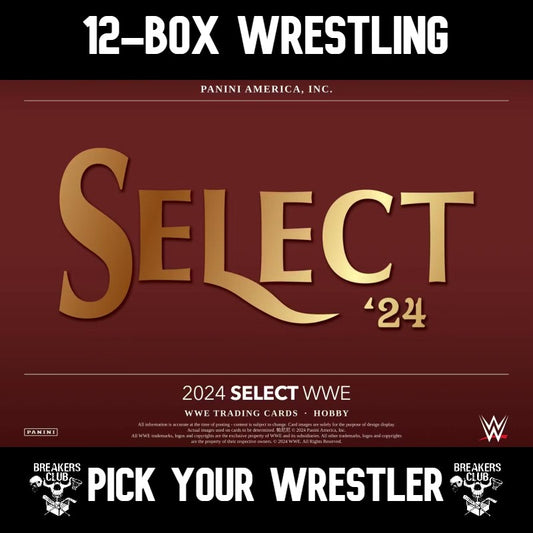 2024 Panini Select WWE Hobby 12-Box Case #1 - PICK YOUR WRESTLER