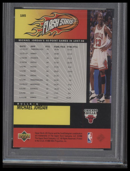 Michael Jordan 1998 UD Choice #185 PSA 8