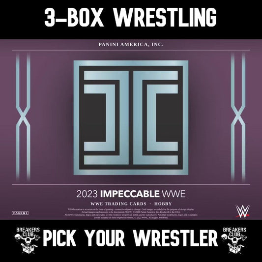 2023 Panini Impeccable WWE 3-Box Case #2 - PICK YOUR WRESTLER