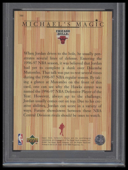 Michael Jordan 1997 Collector's Choice #386 PSA 9