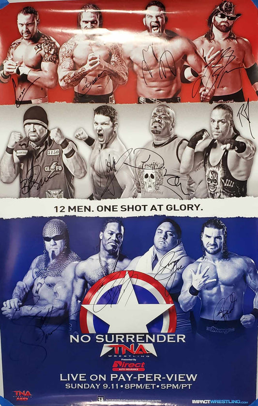 2011 TNA No Surrender Poster (12 Autographs)