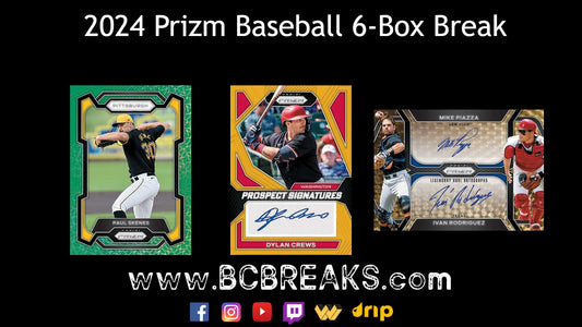 2024 Panini Prizm Baseball Hobby 6-Box #1 - PICK YOUR TEAM