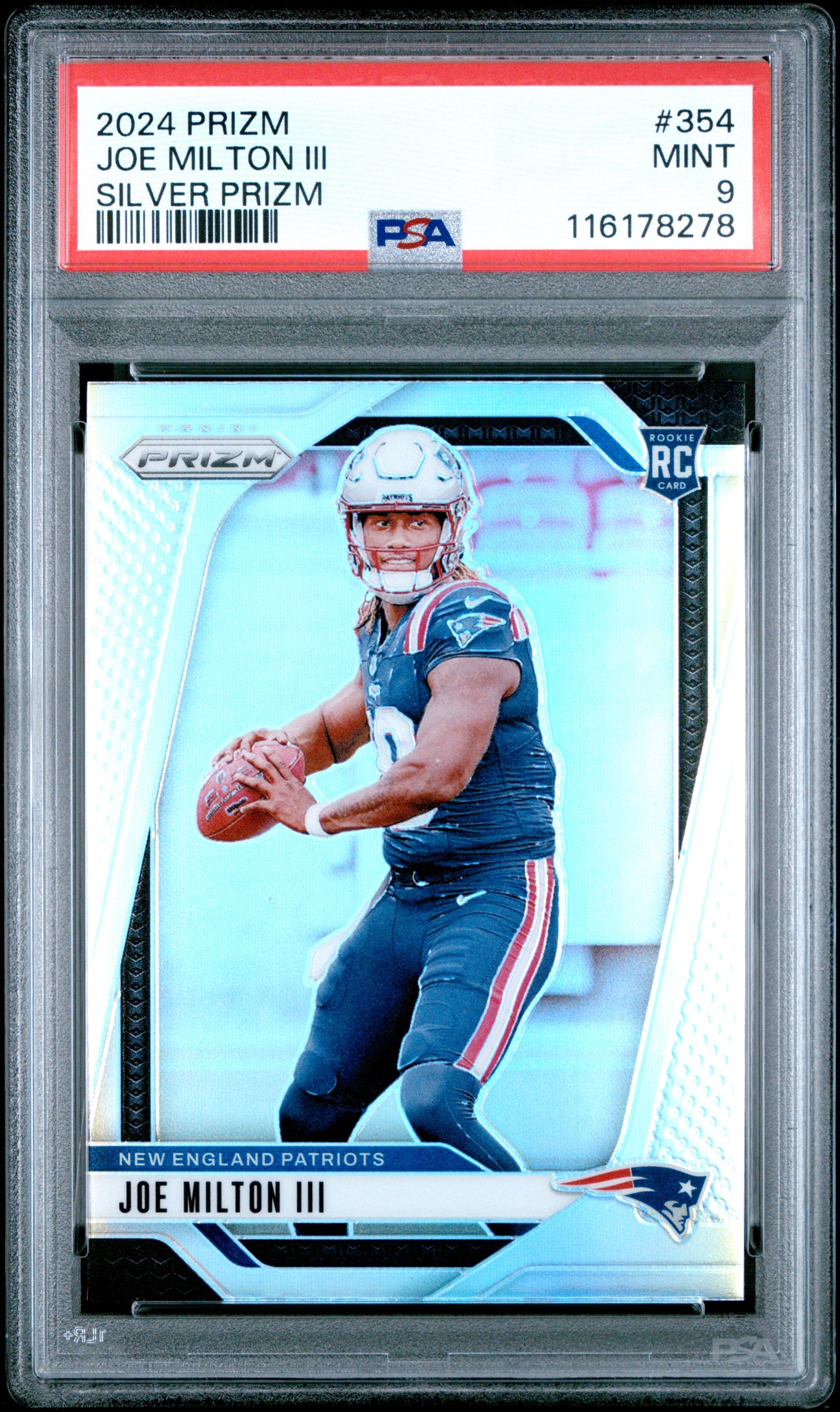 Joe Milton III 2024 Panini Prizm Silver #354 PSA 9