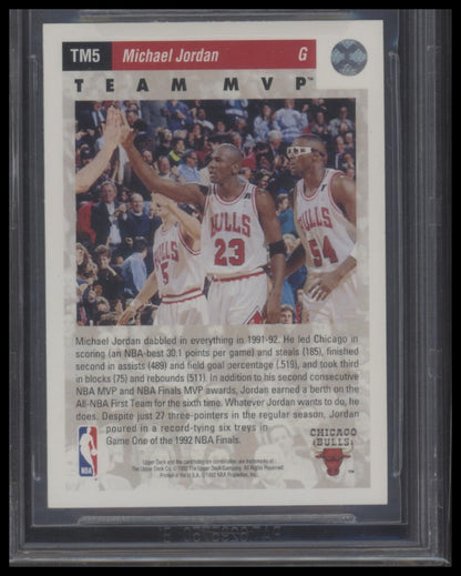 Michael Jordan 1992-93 Upper Deck Team MVPs #TM5 BGS 8.5