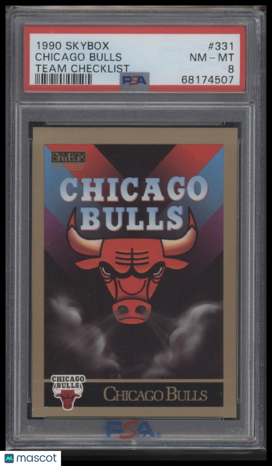 Chicago Bulls 1990 Skybox #331 PSA 8