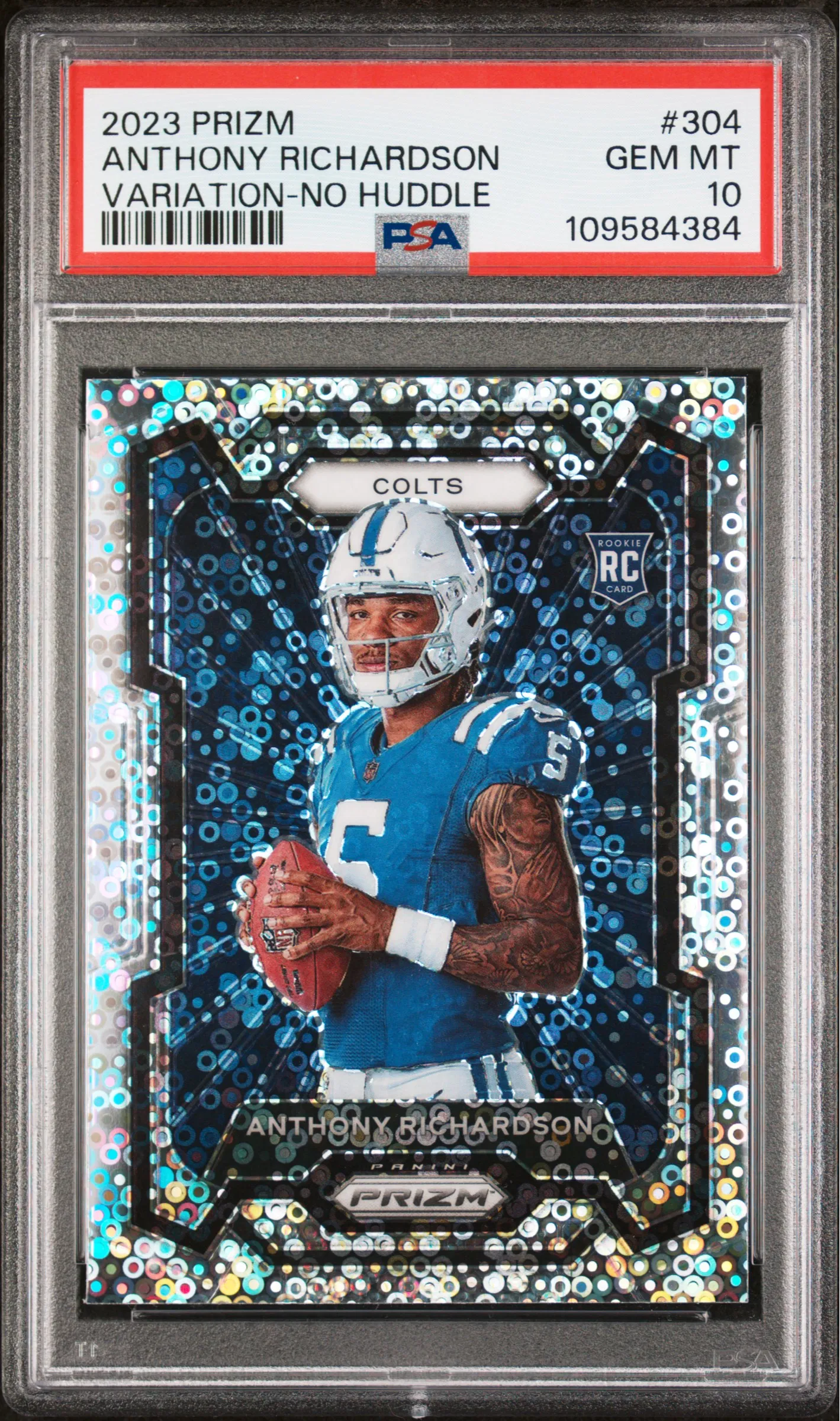 Anthony Richardson 2023 Panini Prizm #304 Variation No Huddle PSA 10