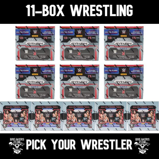 11-Box WWE Prizm Mixer (6x Hobby & 5x Under Card) - PICK YOUR WRESTLER