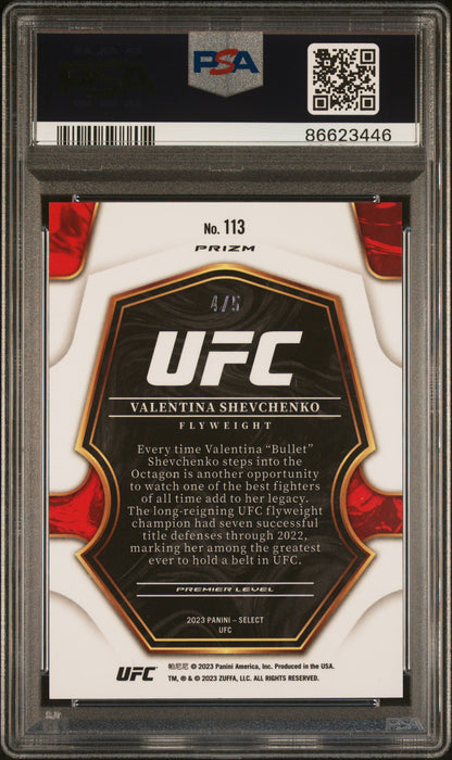 Valentina Shevchenko 2023 Panini Select UFC #113 PSA 10