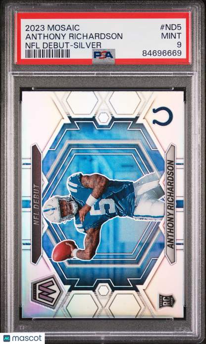 Anthony Richardson 2023 Panini Mosaic NFL Debut #ND5 PSA 9