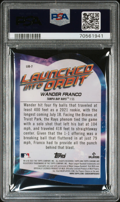 Wander Franco 2022 Topps Cosmic Chrome Launched Into Orbit Die-cut #7 Psa 10